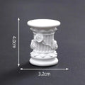 Charming Home Decor: Indoor Greek Column Roman Pillar Figurine & Candlestick Stand for Dining Room and Garden Scenery