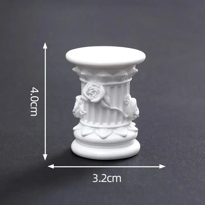 Charming Home Decor: Indoor Greek Column Roman Pillar Figurine & Candlestick Stand for Dining Room and Garden Scenery