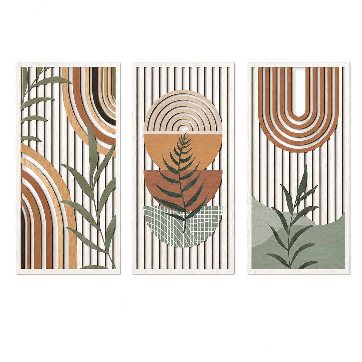 Natural Wood Wall Decor Semicircular Arch Design Minimalist Hanging Artwork for Living Space Office Interior Accent Piece Modern