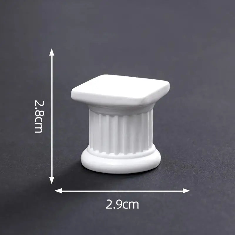 Charming Home Decor: Indoor Greek Column Roman Pillar Figurine & Candlestick Stand for Dining Room and Garden Scenery